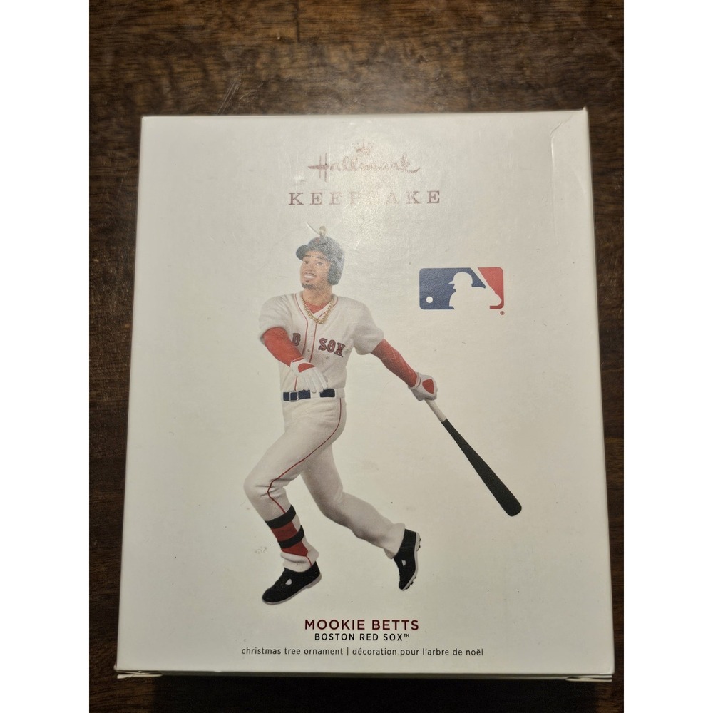 2019 Hallmark Keepsake MLB Boston Red Sox Mookie Betts Ornament NIB